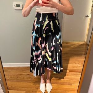 A.L.C. Multi colored pleated midi skirt, size 2